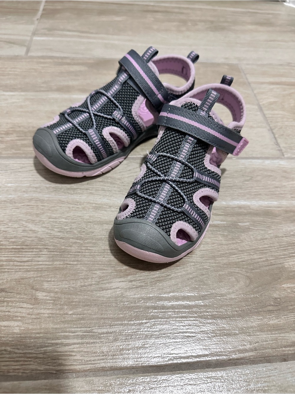 Kids' Active Sandals - Gray & Pink